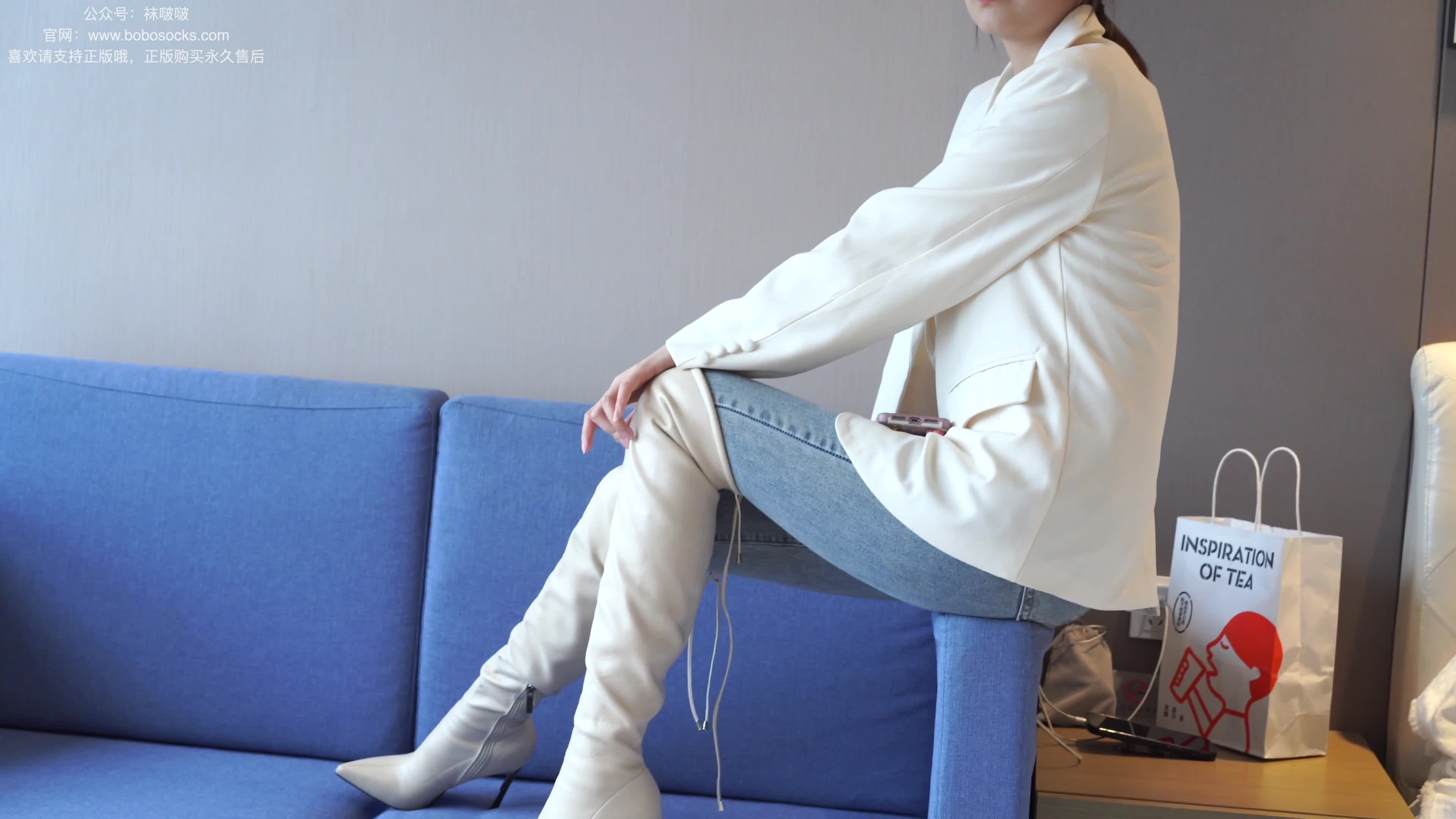 BoBoSocks袜啵啵_NO.050_小甜豆_高跟长靴_白棉袜_175P_1V_8.01GB-丽丝屋