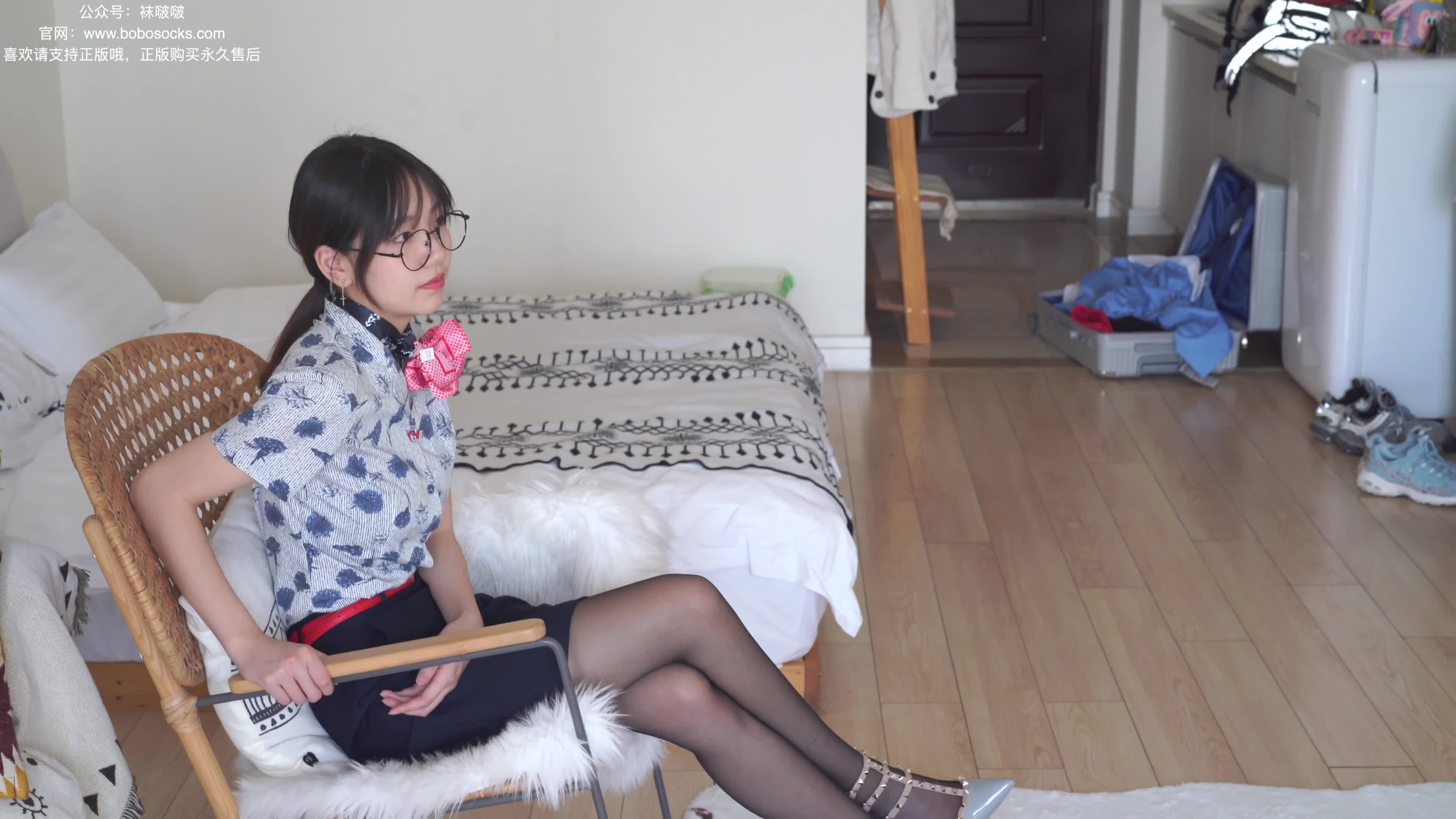 BoBoSocks袜啵啵_NO.087_小甜豆_空姐制服_高跟鞋_黑丝_130P_1V_7.13GB-丽丝屋