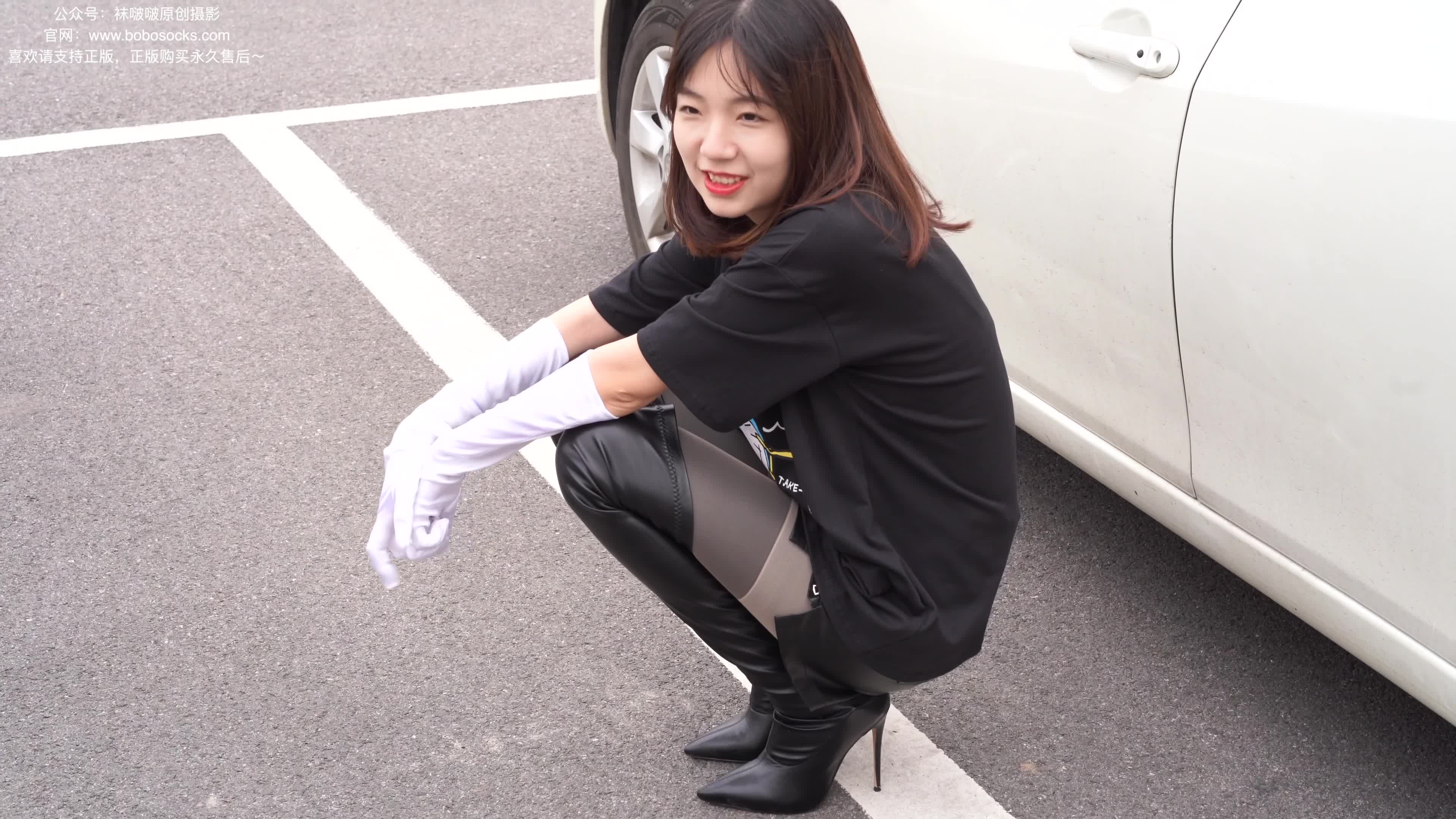 BoBoSocks袜啵啵_NO.146_小甜豆_高跟长靴_黑色踩脚裤_在肉丝里打底_肉丝_脚尖加固款_154P1V_6.19G-丽丝屋