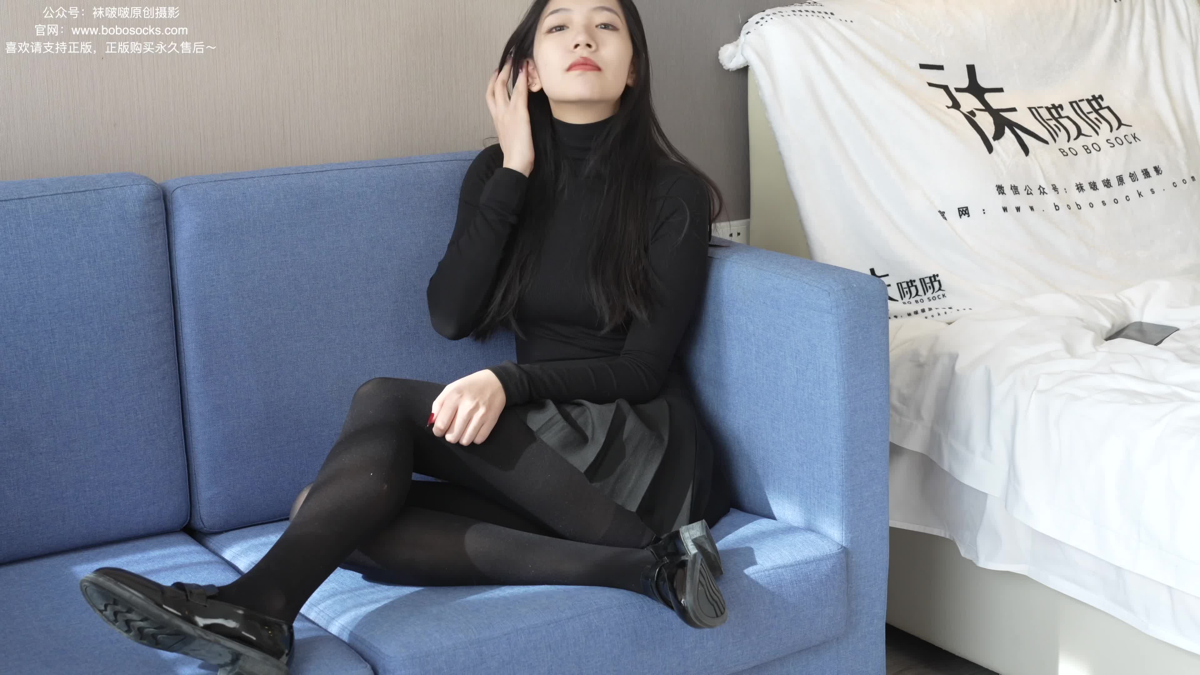 图片[2]-BoBoSocks袜啵啵_NO.184_小甜豆_黑皮鞋_厚黑丝_141P_1V_5.67G-丽丝屋