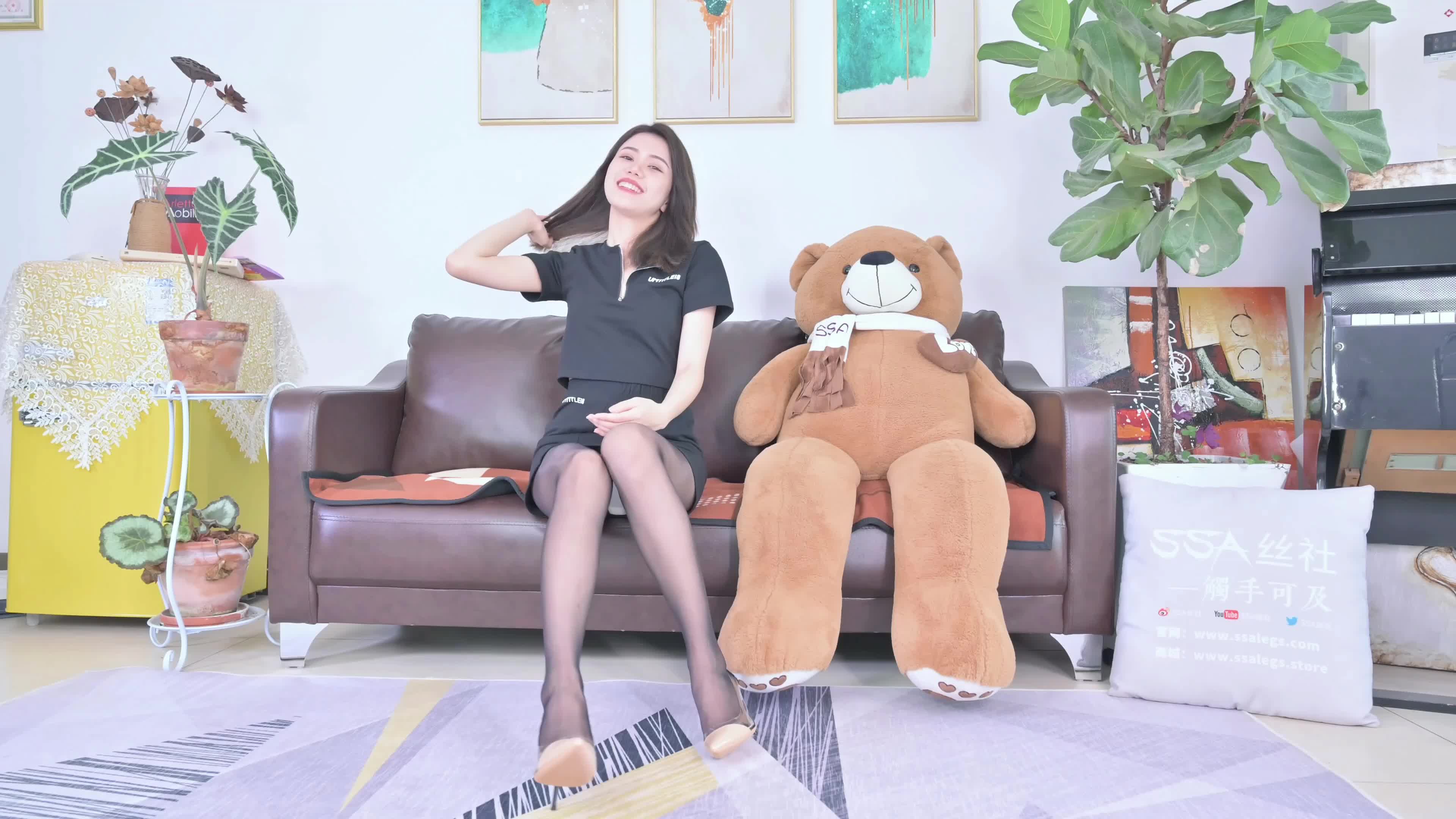 图片[2]-SSA丝社_短片_NO.322_淑贞_黑色休闲短裙_1V_395.3M-丽丝屋