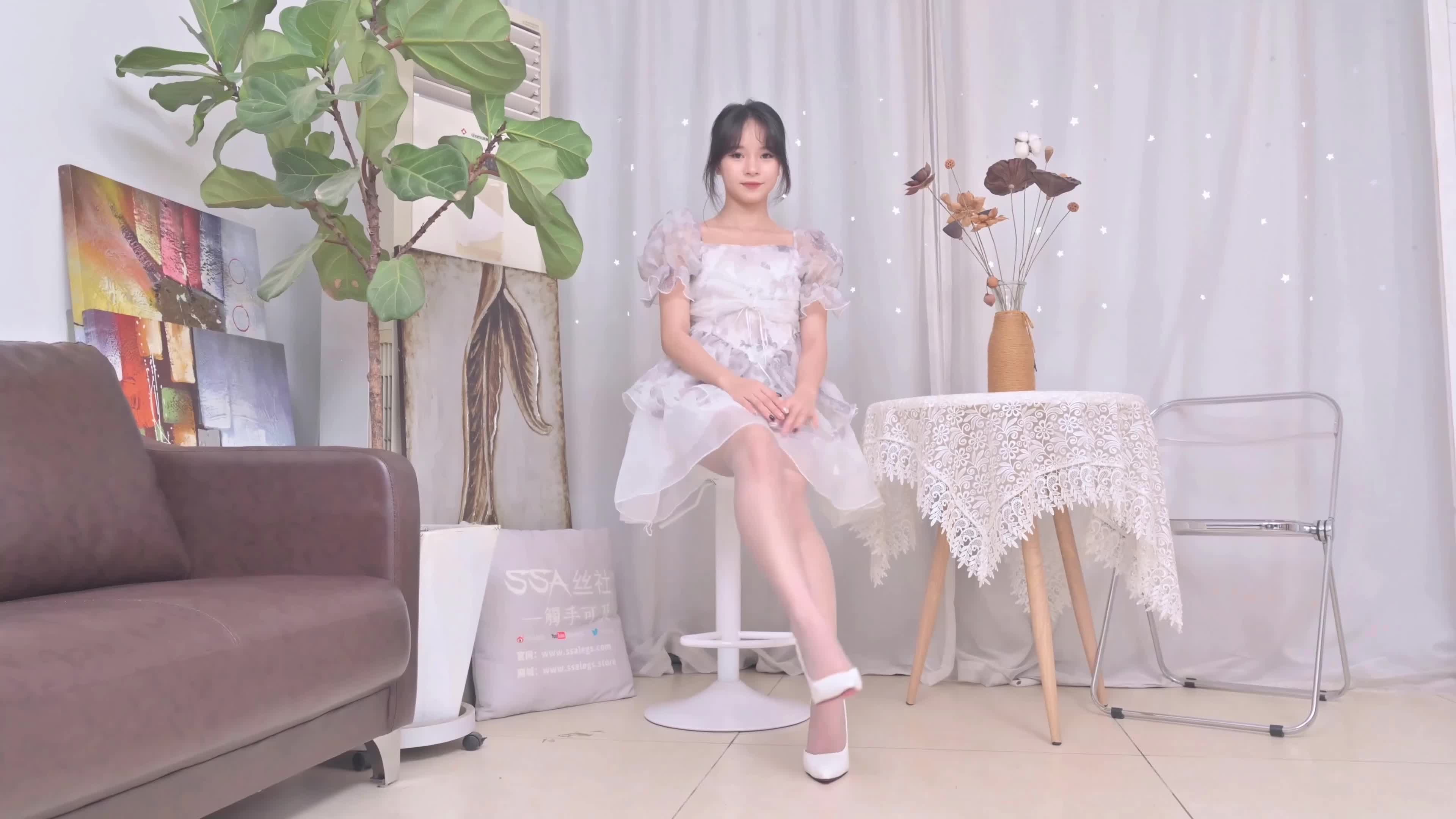 图片[2]-SSA丝社_短片_NO.373_小芙_法式碎花连衣裙_1V_644.6M-丽丝屋